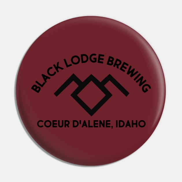 Black Lodge Symbol of Owl Cave Pin by Black Lodge Brewing Co.