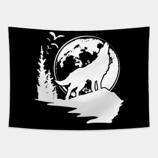 Howling Wolf Tapestry