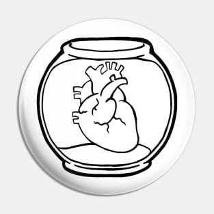 Fishbowl Heart Pin