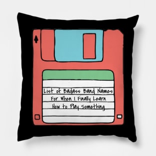 Band Names Floppy Disk Pillow