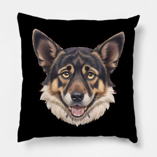 Intense Gaze of the German Shepherd Pillow