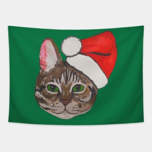 Santa cat Tapestry