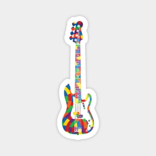 P-Style Bass Guitar Colorful Texture Magnet