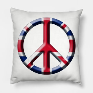 Union Jack Peace Symbol Pillow