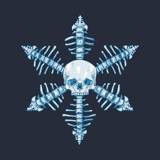 Icy Skeleton Snowflake T-Shirt