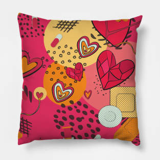 Pink Hearts and Love to first responders Pillow