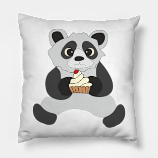 Panda with cupcake Pillow