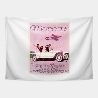 Mercedes Daimler Motor Advertisement German Automobile Vintage Car Tapestry