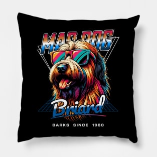 Mad Dog Briard Dog Pillow