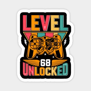 Level 68 Unlocked Awesome Since 1955 Funny Gamer Birthday Magnet