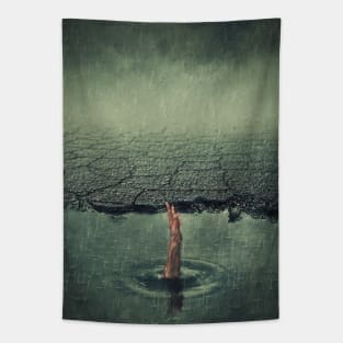 Drowning in a puddle Tapestry