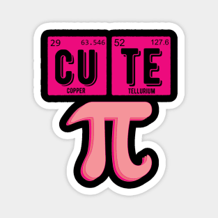 Cute Pie Pi Day Cutie Math Periodic Table Pink math teacher Magnet