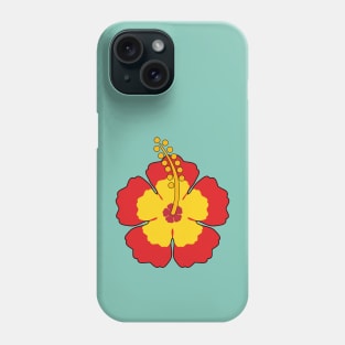 Red Hibiscus Tropical Flower Phone Case