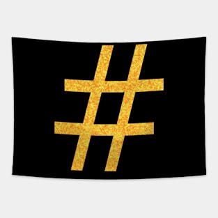 # Hashtag Orange Yellow Tapestry