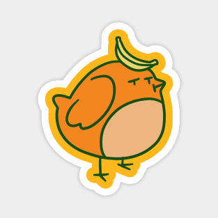 Orange Banana Bird Magnet