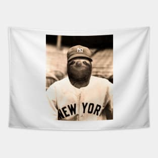 Baseball Sloth Tapestry