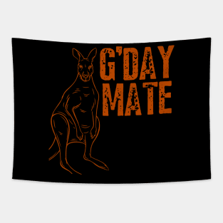 Australia G'Day Mate Funny Kangaroo Australian Symbol Tapestry