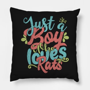 Just A Boy Who Loves Rats Gift product Pillow