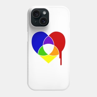 rainbow venn diagram Phone Case