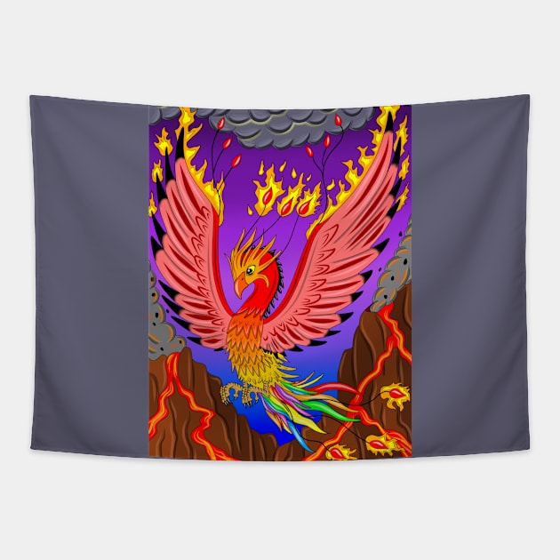 Phoenix Tapestry by MelanieJeyakkumar