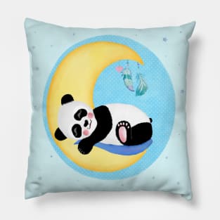 Baby Panda is dreaming Pillow