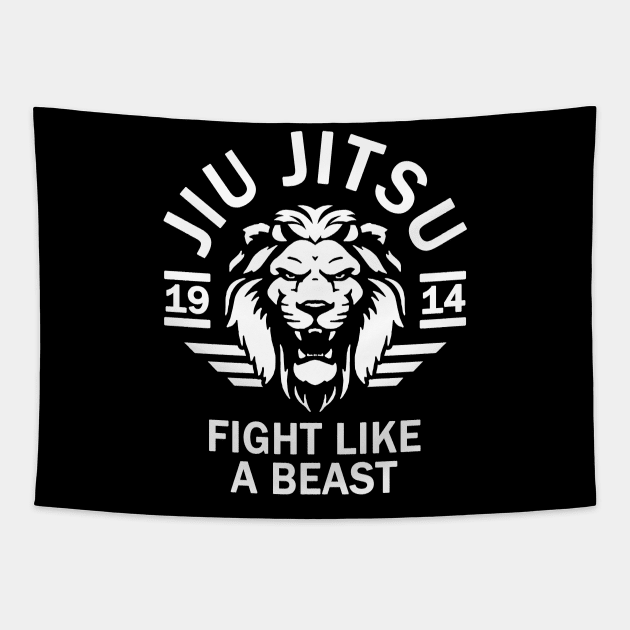 Brazilian Jiu Jitsu, BJJ, MMA Tapestry by Tshirt Samurai