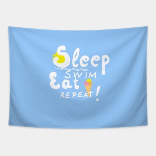 Sleep,swim,eat,repeat! Tapestry