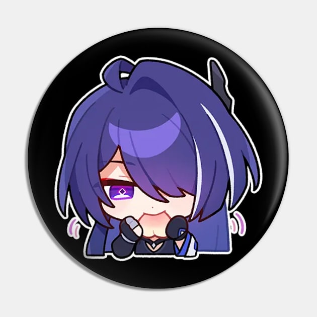 Honkai Star Rail Chibi Acheron Pin by HoyoStan