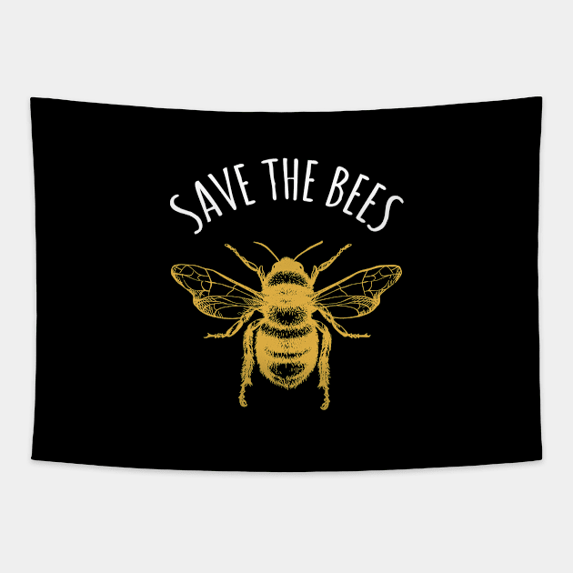 Save The Bees Earth Day Save Our Planet Tapestry by BrightGift