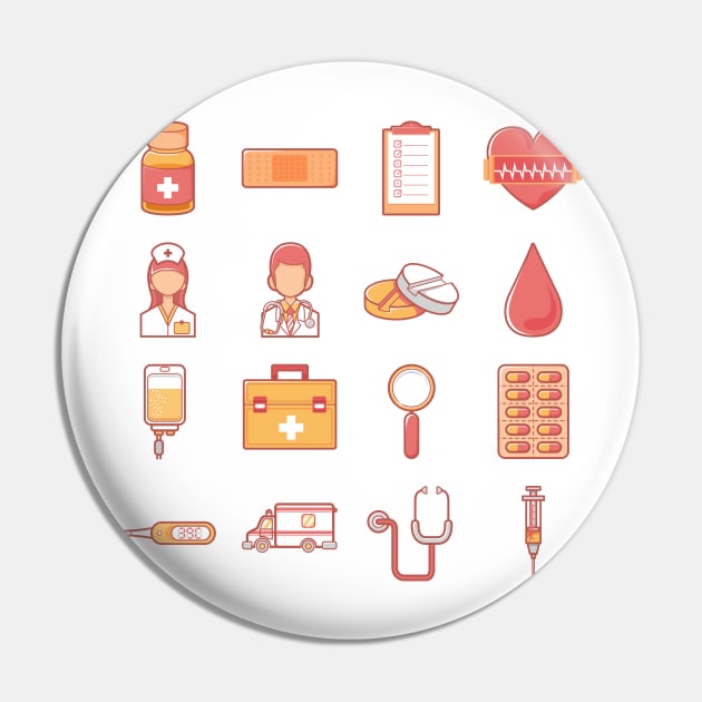 hospital and medicine icon set Pin by ginanperdana