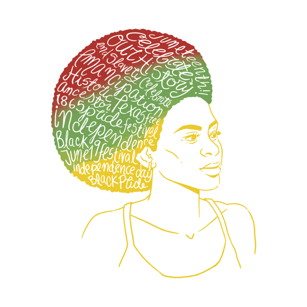 Afro Black Pride Woman T by LindenDesigns