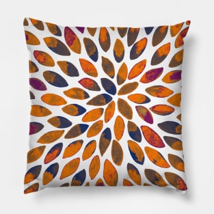 Watercolor brush strokes - autumn palette Pillow