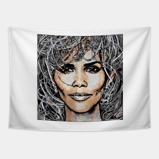 Vector sketch  of  Halle Berry Tapestry