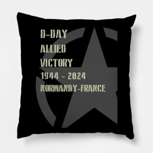 1944 D-Day 2024 80th Anniversary Normandy Pillow