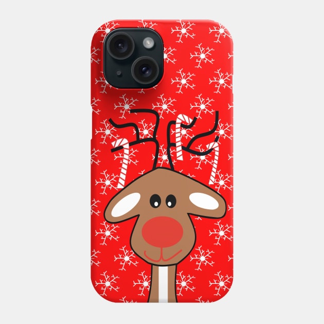 Red Nose Reindeer Phone Case by SartorisArt1