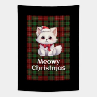 Meowy Christmas 1 Tapestry