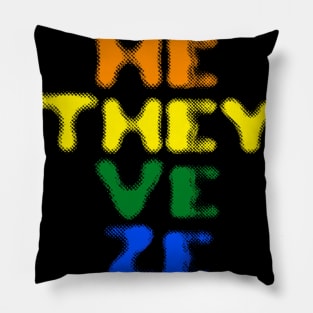 LGBT Non Binary Pronouns They Flag Pillow