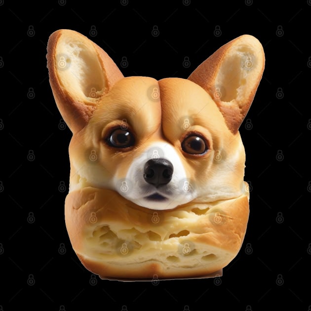 Bread Doggo Corgi Funny by JonHale