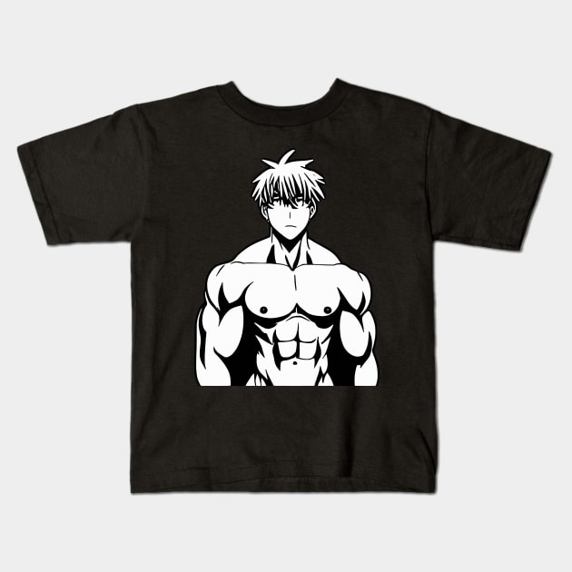 Muscular Anime Man Shirtless Manga Boy