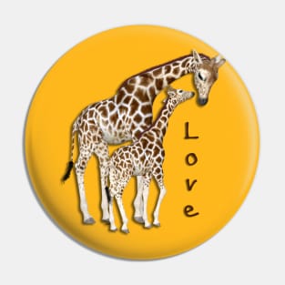 Mom and Baby Giraffe Pin