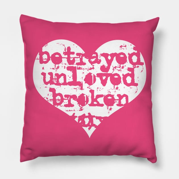 Betrayed and Broken Pillow by oddmatter