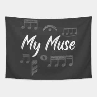 My Muse Random Musical Notes 2 Tapestry