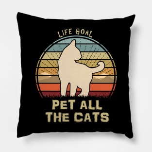 Pet All The Cats Mountains Pillow