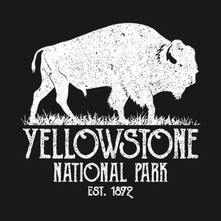 Vintage Yellowstone NP Buffalo Bison Distressed Yellowstone T-Shirt