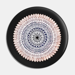 Blue mandala scrub Pin