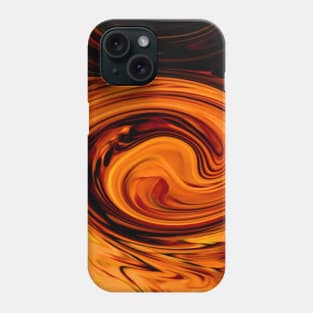 Neon Orange Swirls Phone Case