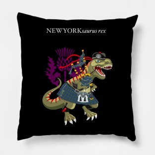 Clanosaurus Rex NEWYORKsaurus rex Plaid New York USA American Family Tartan Clan Pillow