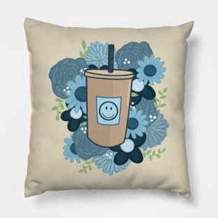 Flowers and Coffee Pillow