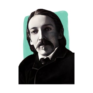 Scottish Novelist Robert Louis Stevenson illustration T-Shirt