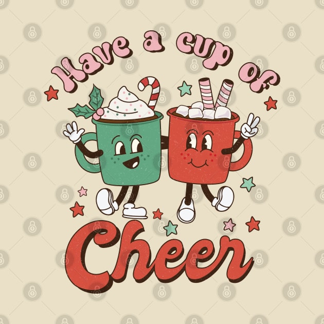 Retro Christmas Have a Cup of Cheer Hot Coco by Nova Studio Designs